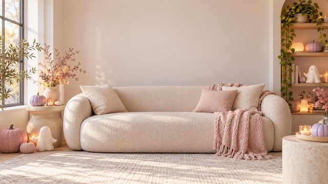 Pastel ghost living room Teams background