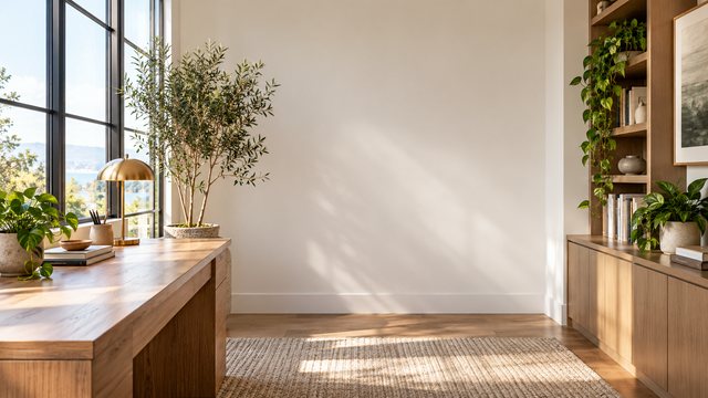 Bright home office Microsoft Teams background
