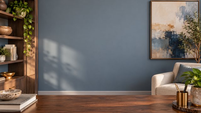 Blue workspace Microsoft Teams background