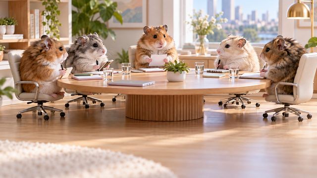 Hamster meeting Teams background
